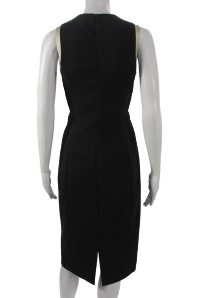Rag & Bone Women Sheath Dress Black V-Neck Sleeveless Knee Length Size 6