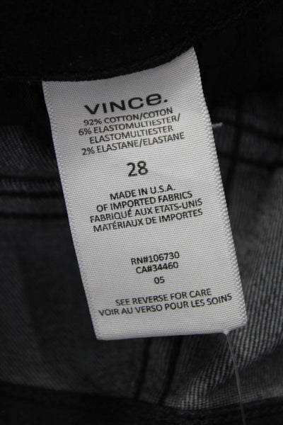 Vince Womens Skinny Black High Rise Cotton Jeans Size 28