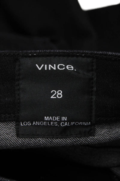 Vince Womens Skinny Black High Rise Cotton Jeans Size 28