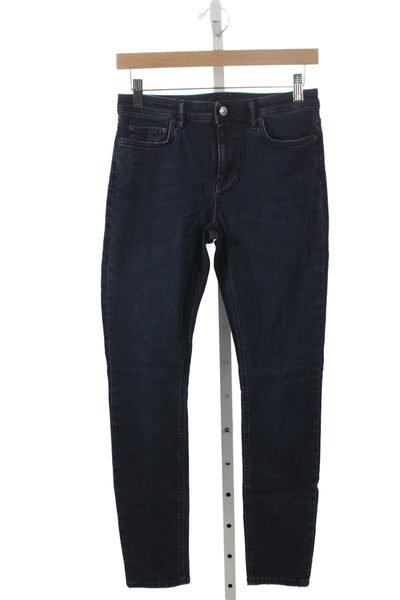 ACNE Studios Women Skinny Jeans Blue Cotton Low Rise Zip Size 32