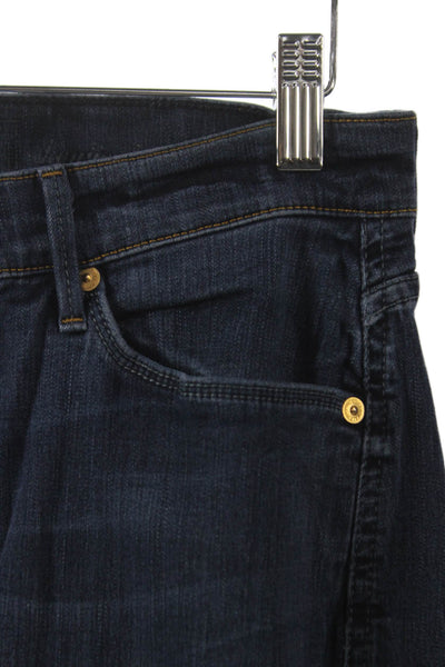 ACNE Studios Women Skinny Jeans Blue Cotton Low Rise Zip Size 32