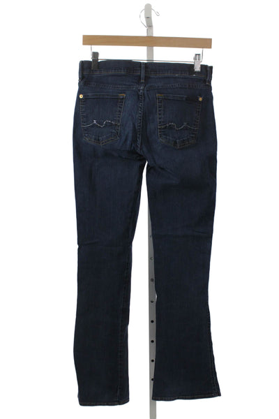 ACNE Studios Women Skinny Jeans Blue Cotton Low Rise Zip Size 32