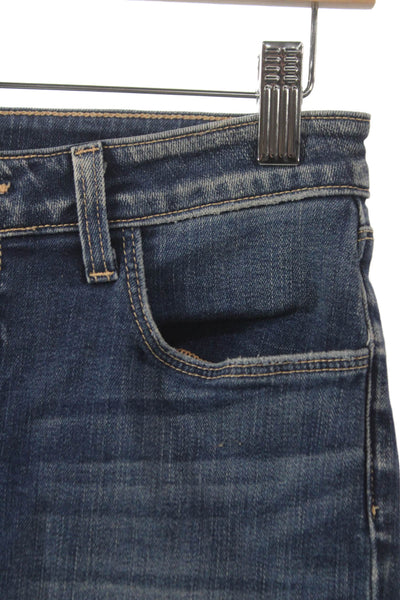L'Agence Women Straight Jeans Blue Mid Rise Inseam 30 Size 28
