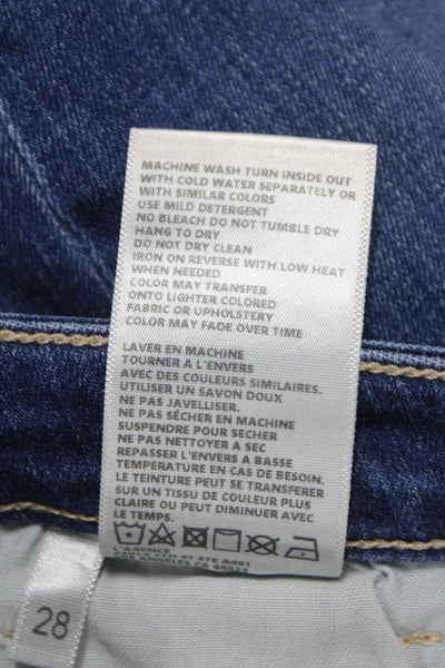 L'Agence Women Straight Jeans Blue Mid Rise Inseam 30 Size 28