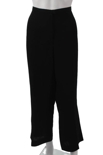 Escada Womens Black 100% Wool Dress Pants Hook & Eye Solid Fall Size 46