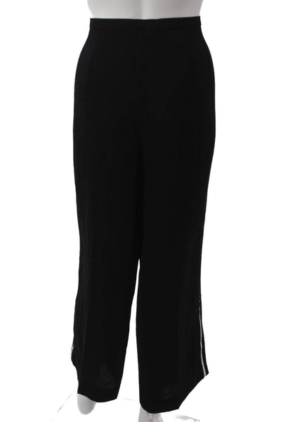 Escada Womens Black 100% Wool Dress Pants Hook & Eye Solid Fall Size 46