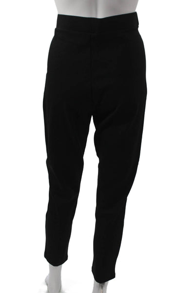 Zara Women Ankle Pants Black Viscose Nylon Elastane Size XL