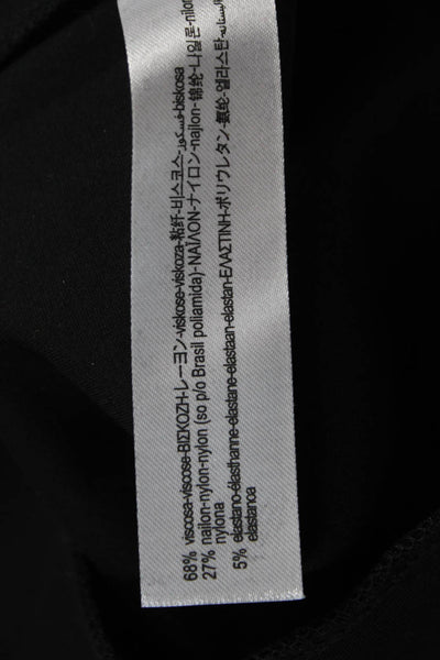 Zara Women Ankle Pants Black Viscose Nylon Elastane Size XL