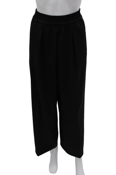 Samsoe & Samsoe Women Black Polyester Solid Pants Size M