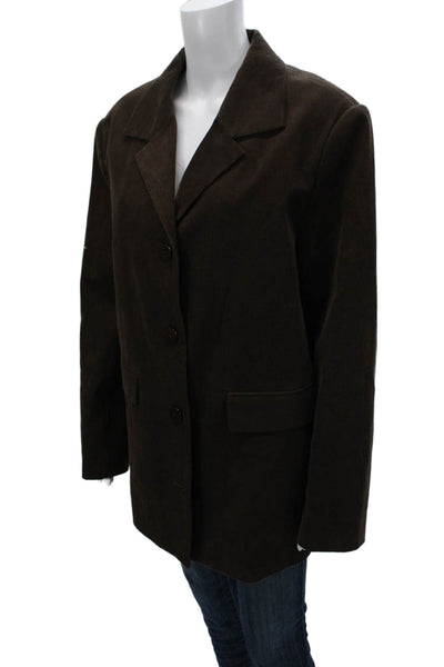 Ser.O.Ya Womens Cotton Brown Jacket Button Front Size S