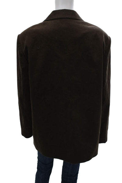 Ser.O.Ya Womens Cotton Brown Jacket Button Front Size S