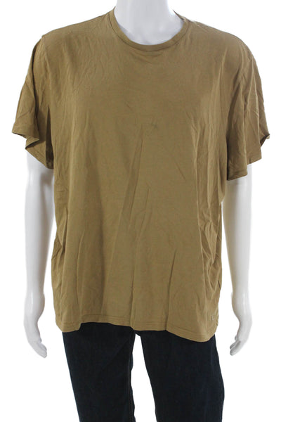 Everlane Mens Brown Organic Cotton Crew Neck Short Sleeve T-Shirt Size 2XL