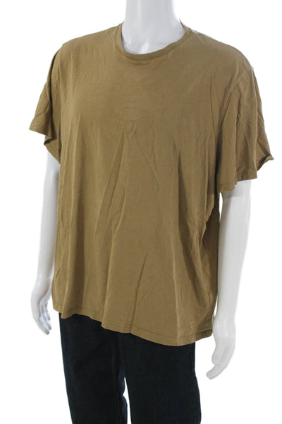 Everlane Mens Brown Organic Cotton Crew Neck Short Sleeve T-Shirt Size 2XL