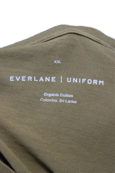 Everlane Mens Brown Organic Cotton Crew Neck Short Sleeve T-Shirt Size 2XL