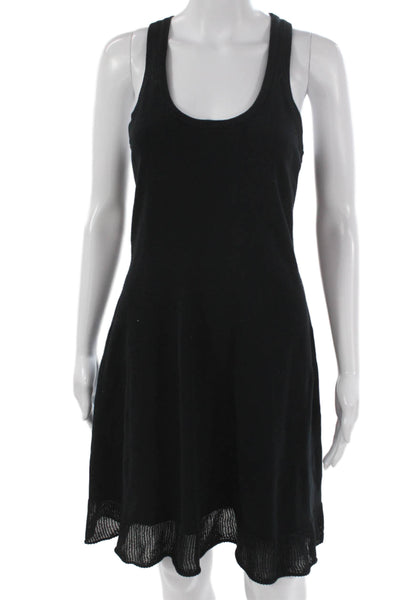 DKNY Womens Tank Dress Black Cotton Scoop Neck Sleeveless Knee Length Size S