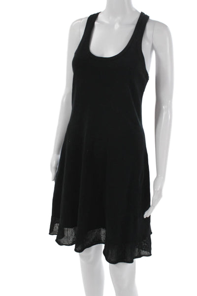 DKNY Womens Tank Dress Black Cotton Scoop Neck Sleeveless Knee Length Size S