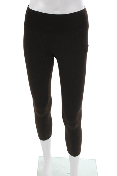 DKNY Women Capri Leggings Brown Merino Wool Size PP