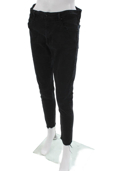 AG Adriano Goldschmied Womens Black Skinny Jeans Button Inseam 28 Size 31