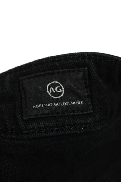 AG Adriano Goldschmied Womens Black Skinny Jeans Button Inseam 28 Size 31