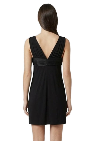 BCBG Max Azria Women Mini Dress Black V-Neck Sleeveless Polyester Size XS