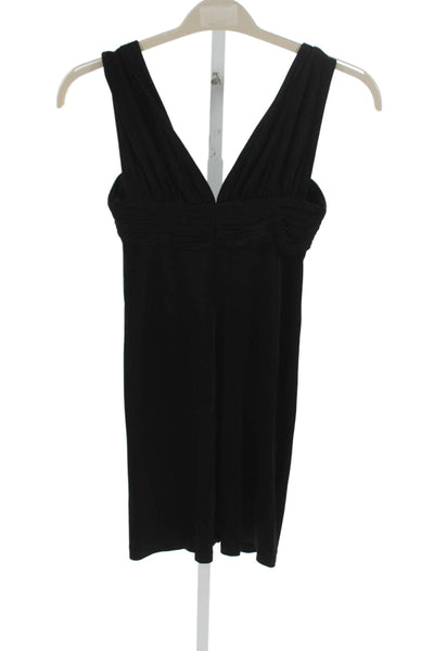 BCBG Max Azria Women Mini Dress Black V-Neck Sleeveless Polyester Size XS