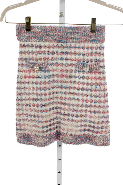 Urban Revivo Women Striped Multicolor Mini Skirt Polyester Pull On Size 4