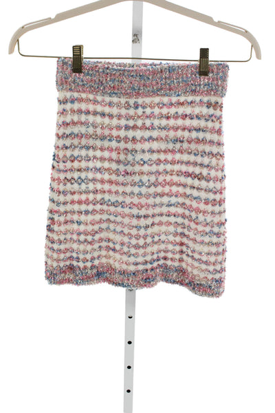 Urban Revivo Women Striped Multicolor Mini Skirt Polyester Pull On Size 4