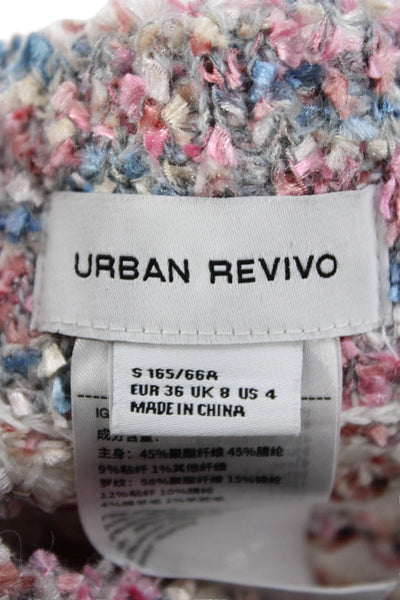 Urban Revivo Women Striped Multicolor Mini Skirt Polyester Pull On Size 4