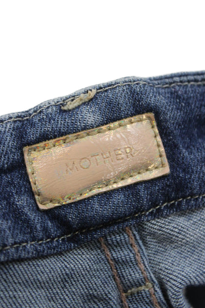 Mother Womens Jeans Blue Mid Rise Denim Inseam 26 Size 27