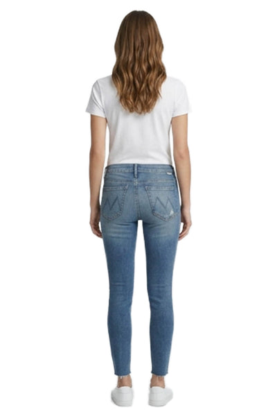 Mother Womens Jeans Blue Denim Mid Rise Button Inseam 26 Size 27