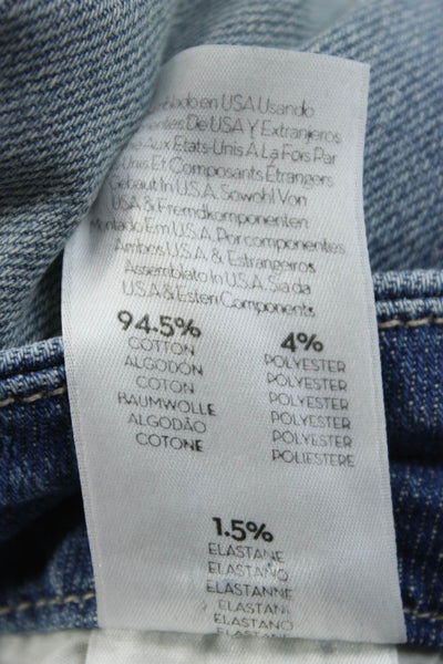 Mother Womens Jeans Blue Denim Mid Rise Button Inseam 26 Size 27