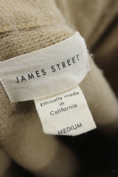 James Street Women Pants Brown Wool Solid Size M