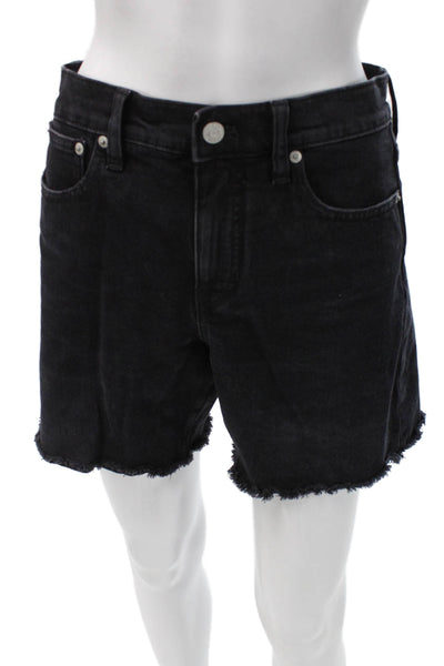 J Crew Womens Black Cotton Cut-Off Shorts Size 26