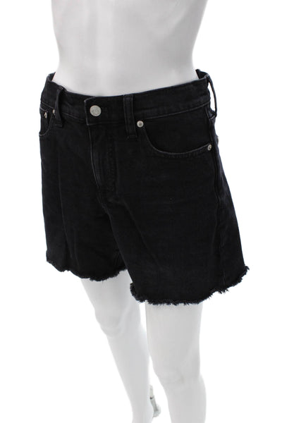 J Crew Womens Black Cotton Cut-Off Shorts Size 26