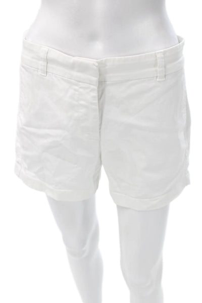 J Crew Womens Chino Shorts White Cotton Size 4