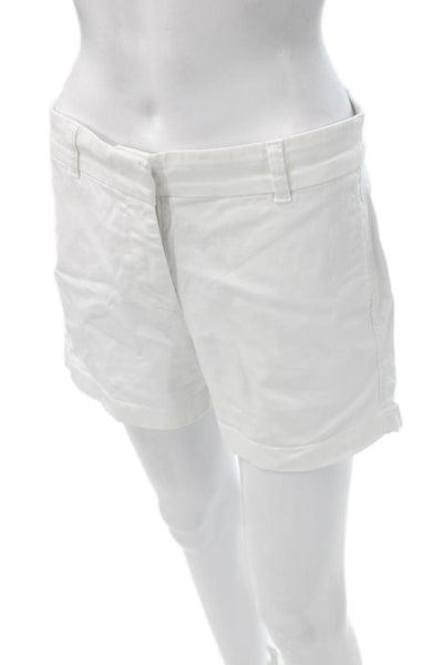 J Crew Womens Chino Shorts White Cotton Size 4