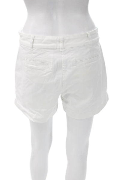 J Crew Womens Chino Shorts White Cotton Size 4