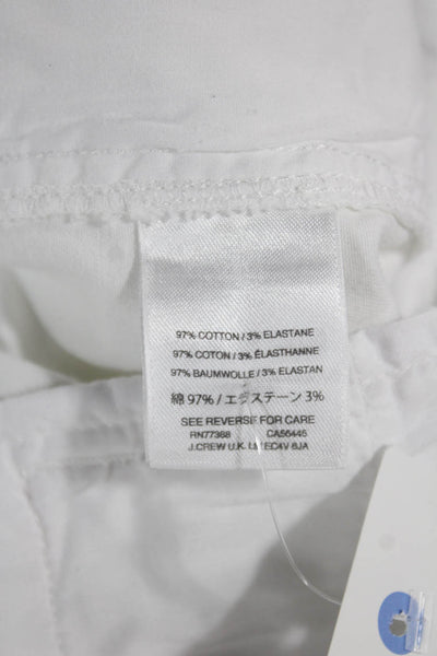 J Crew Womens Chino Shorts White Cotton Size 4