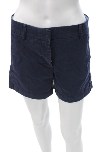 J Crew Womens Chino Shorts Blue Cotton Size 4