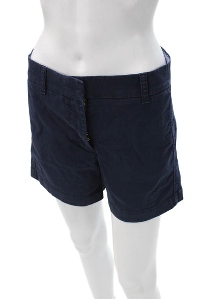 J Crew Womens Chino Shorts Blue Cotton Size 4