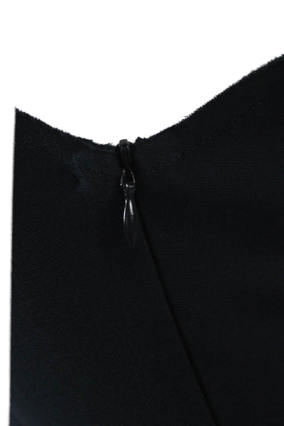 D Exterior Womens Sheath Dress Blue Cotton Boat Neck Knee Length Size 44