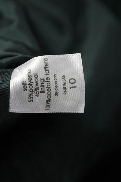 Susana Monaco Womens Sheath Dress Green Short Sleeve Round Neck Size 10
