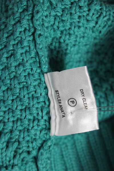 Sablyn Women Sweater Blue Cotton V Neck Long Sleeve Solid Size XS