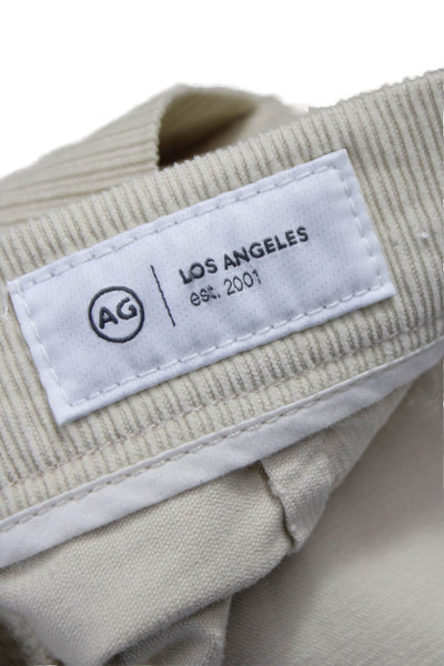 AG Adriano Goldschmied Womens Beige Cotton Pants Size 25