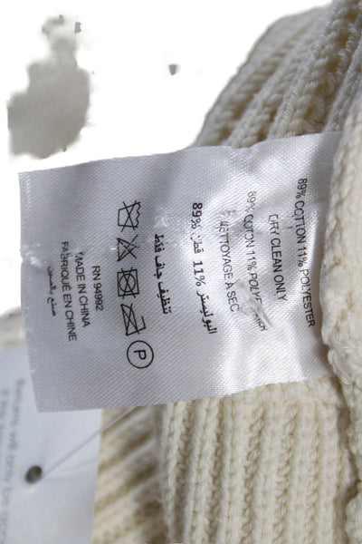 Jonathan Simkhai Women Ivory Pullover Crewneck Long Sleeve Solid Size S