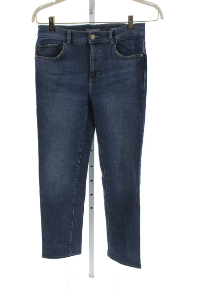 DL1961 Women Straight Jeans Blue High Rise Cotton Button Fly Size 27