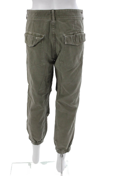 Citizens of Humanity Mens Jogger Pants Green Cotton Button Size 31