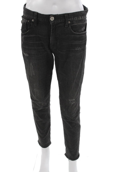 Moussy Womens Skinny Jeans Black Cotton Size 27
