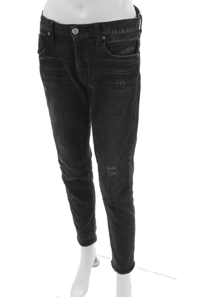 Moussy Womens Skinny Jeans Black Cotton Size 27