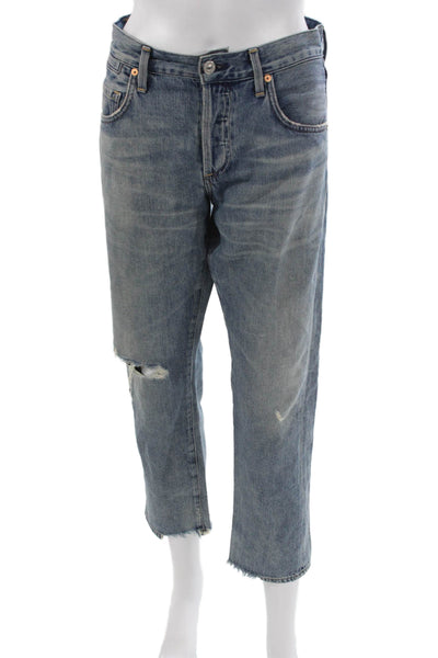 Citizens of Humanity Women Straight Jeans Blue Low Rise Cotton Size 27
